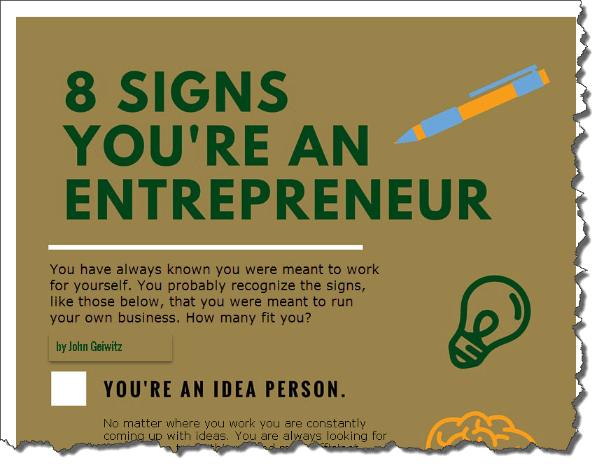 8 Signs You’re An Entrepreneur