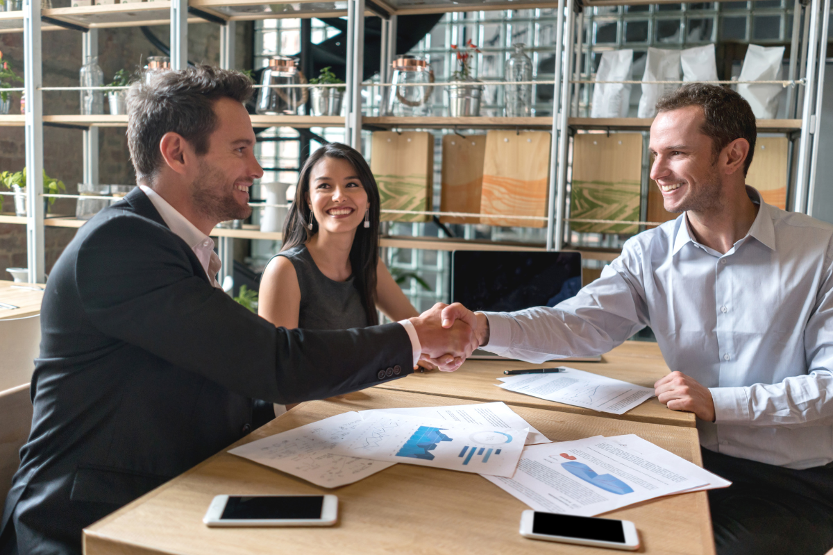 shaking hands for deal of Goodwill when Selling your business